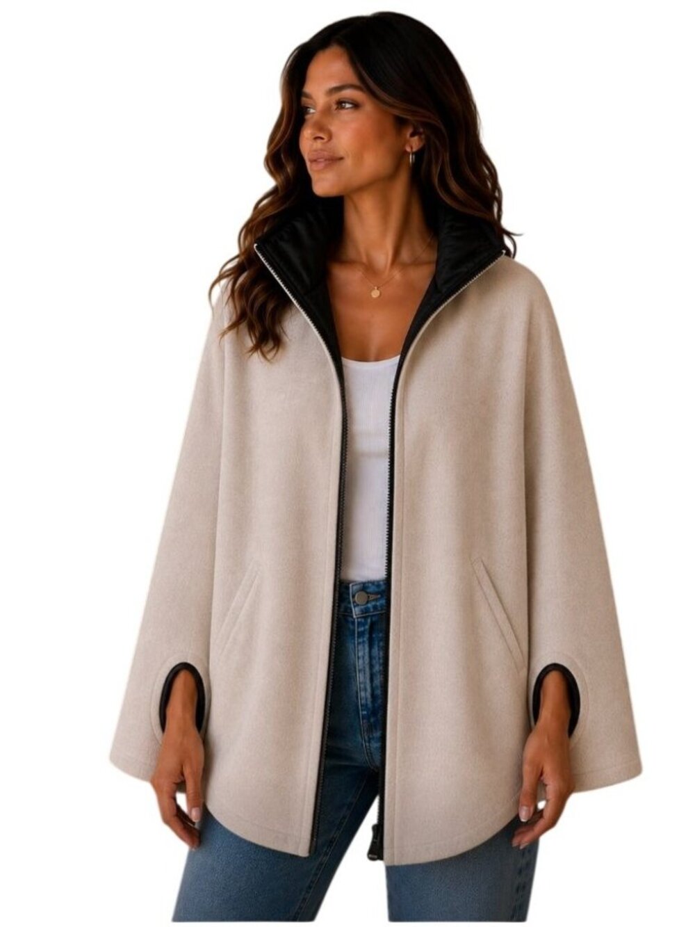 Zero + Maria Cornejo Reversible Bea Parka Beige - Size XS